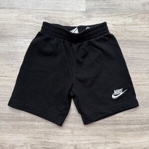 Nike Kids Black Jersey Cotton Blend Athletic Shorts 4T Toddler I15